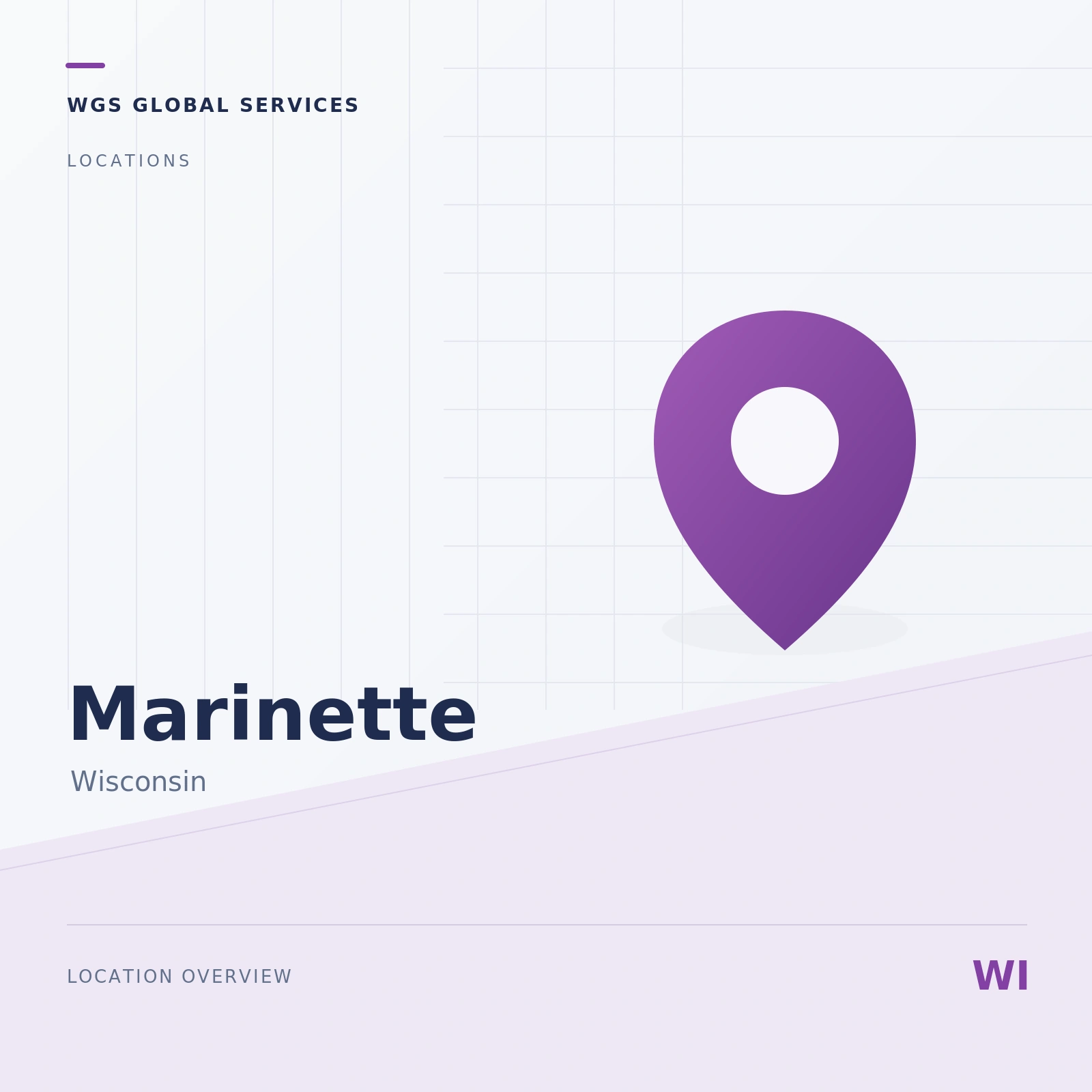 Location graphic for Marinette, Wisconsin.